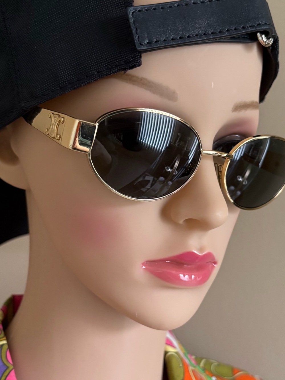 Celine Triomphe Metal Oval 01 Sunglasses - Picture 2 of 9